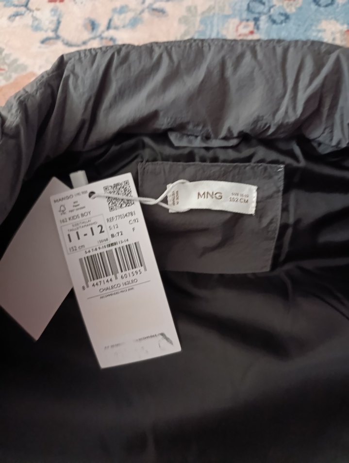 Mango 11-12 ya Gri Fermuarlı  Yelek - Görsel 3