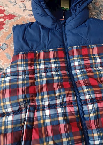 Benetton 11-12 yaş Kapüşonlu Renkli Erkek Çocuk Yelek - Görsel 2