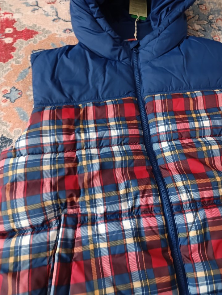 Benetton 11-12 yaş Kapüşonlu Renkli Erkek Çocuk Yelek - Görsel 2