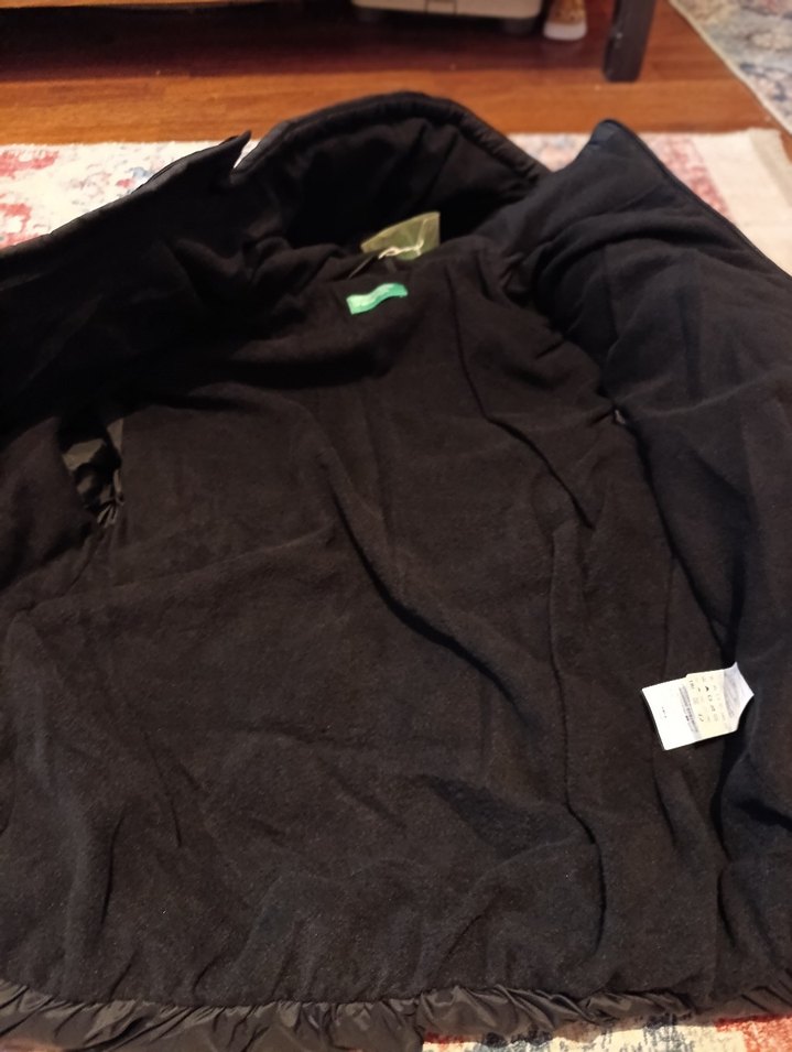 Benetton 11-12 yaş Kapüşonlu Siyah Kışlık Mont - Görsel 4