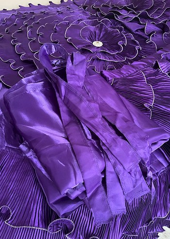 Desenli Mor  Yatak Örtüsü - Görsel 5