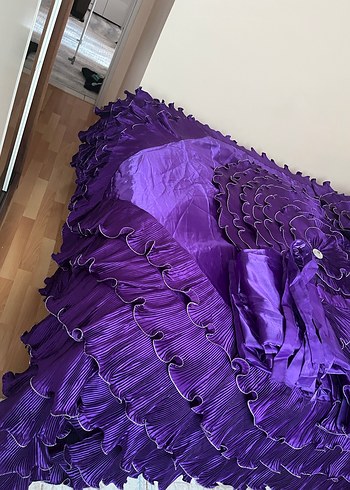 Desenli Mor  Yatak Örtüsü - Görsel 4