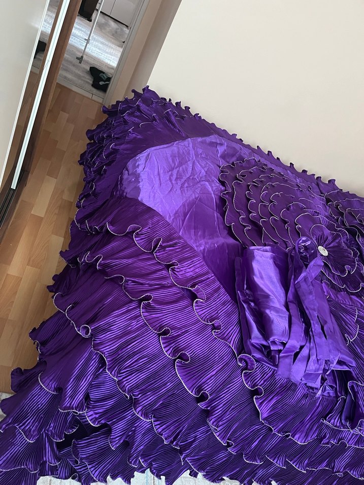 Desenli Mor  Yatak Örtüsü - Görsel 4