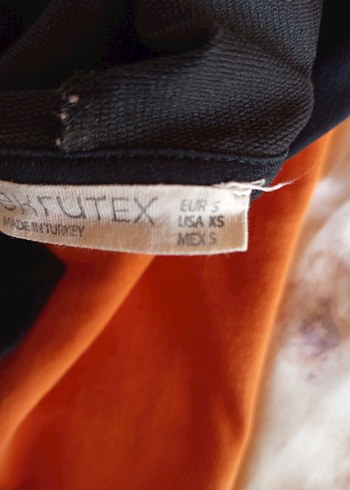 Siyah Turuncu Uzun Kollu Oversize Sweatshirt - Görsel 6