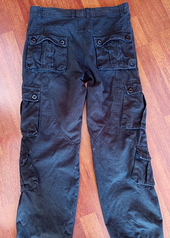 Siyah Bol Kesim Erkek Kot Pantolon - Görsel 2