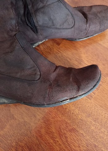 Kahverengi Süet Kadın Çizme - Görsel 9