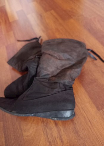 Kahverengi Süet Kadın Çizme - Görsel 3