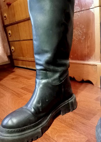 Siyah Dizüstü Goth Botlar - Görsel 3