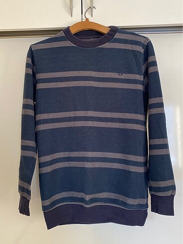 Moncler çizgili triko sweatshirt