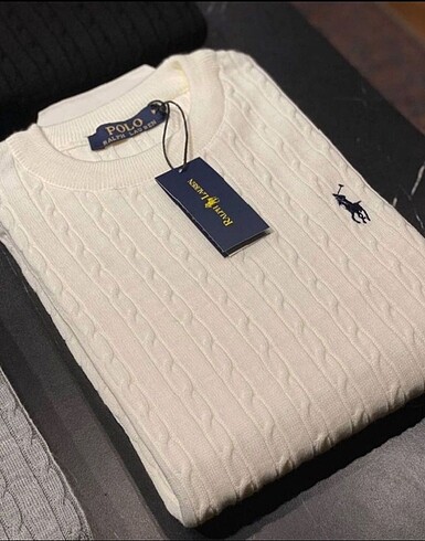 Ralph Lauren beyaz kazak triko