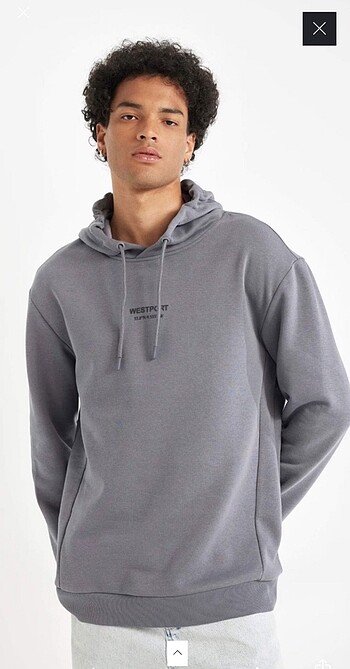 DeFacto kapüşonlu baskılı sweatshirt
