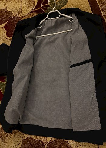 Düz Siyah Erkek Günlük Ceket - Görsel 10