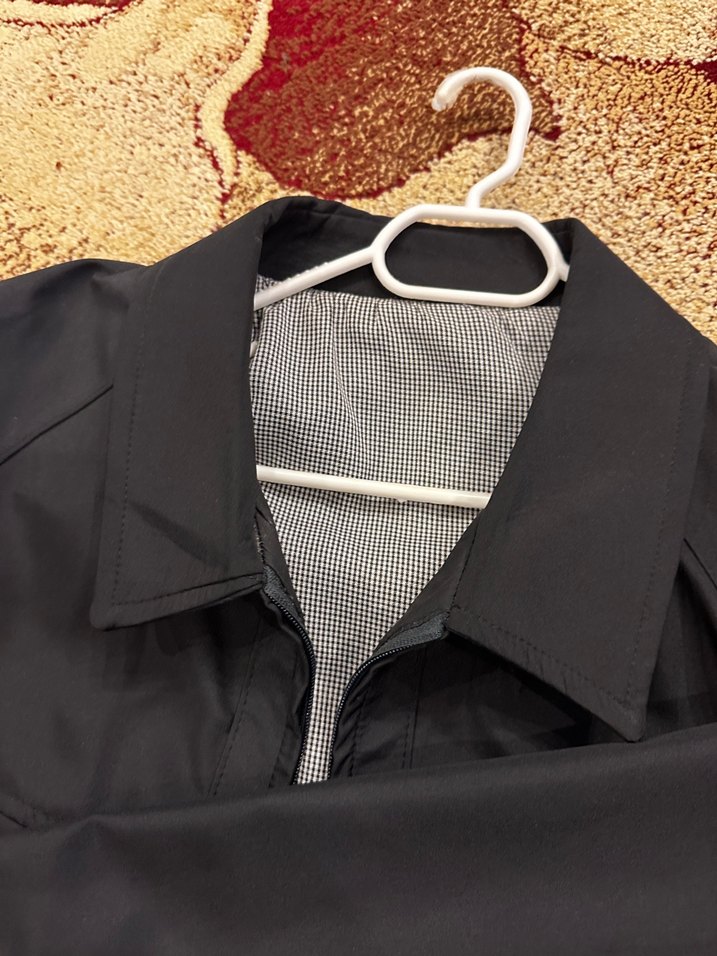 Düz Siyah Erkek Günlük Ceket - Görsel 4
