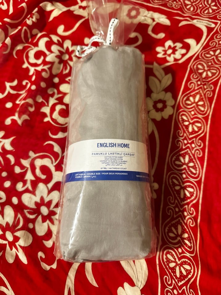 Bej Pamuklu Lastikli Çarşaf - English Home - Görsel 2