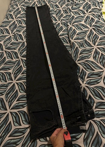 Erkek Siyah Bol Kesim Denim Pantolon - Görsel 3