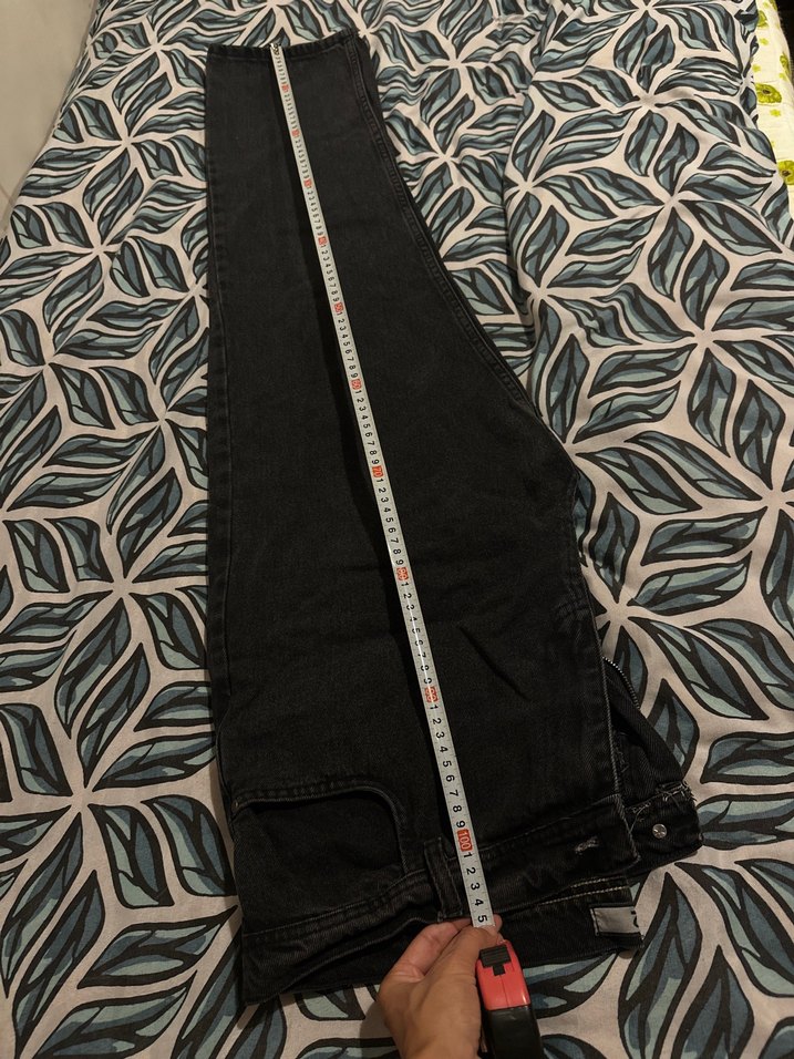 Erkek Siyah Bol Kesim Denim Pantolon - Görsel 3