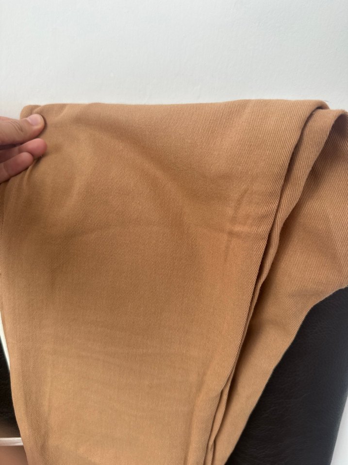 Bej Rahat Kesim Keten Kadın Pantolon - Görsel 4