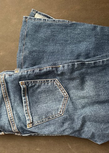 Kadın Mavi Elastik Denim Pantolon - Görsel 5