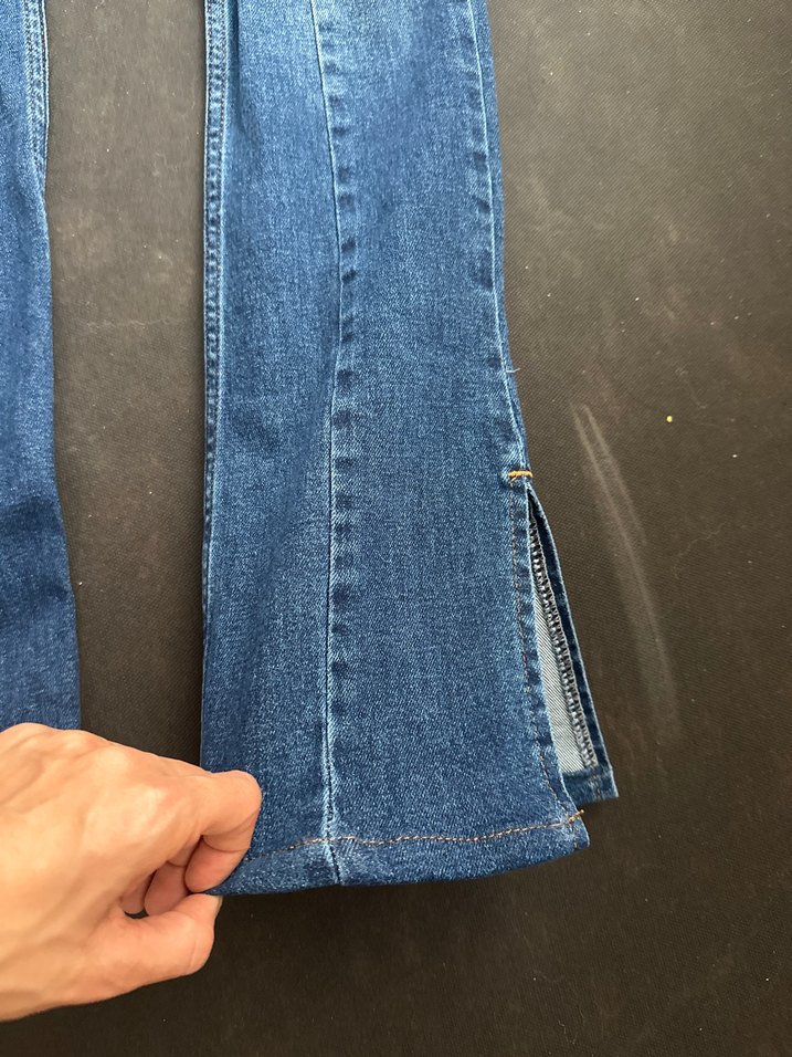 Kadın Mavi Elastik Denim Pantolon - Görsel 4
