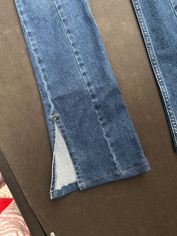 Kadın Mavi Elastik Denim Pantolon - Görsel 3
