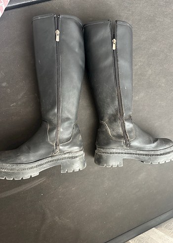 Kadın Siyah Bağcıklı Platformlu Dizüstü Bot - Görsel 4