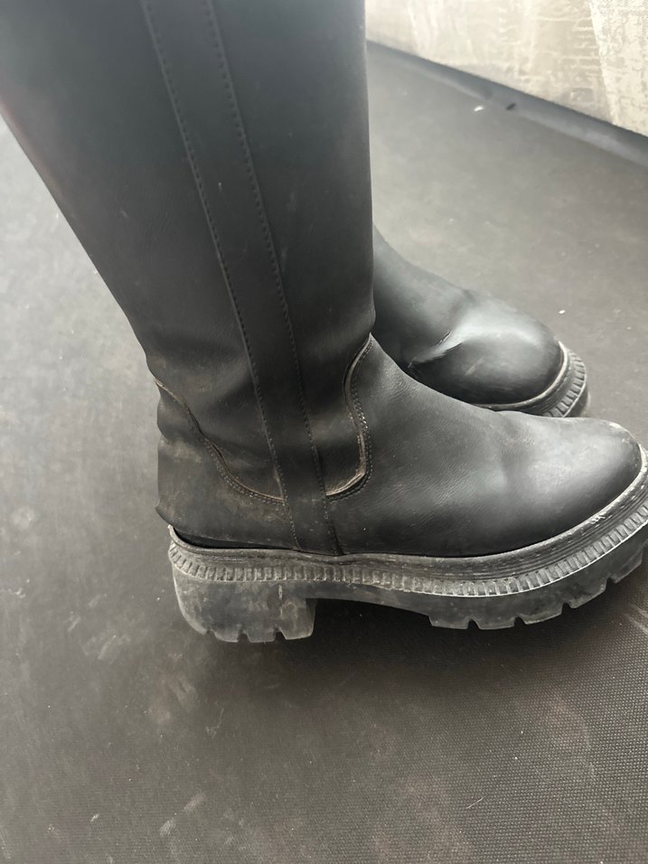 Kadın Siyah Bağcıklı Platformlu Dizüstü Bot - Görsel 3