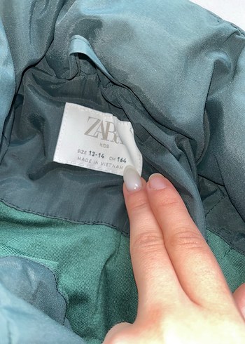 Gri-Yeşil Midi Rüzgarlık Mont - Görsel 5