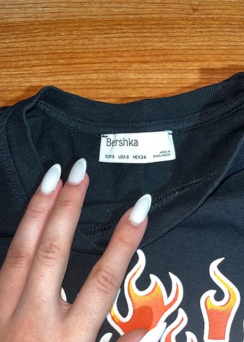 Baskılı Siyah Crop - Görsel 3