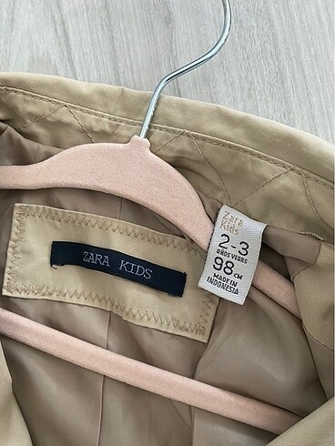 24-36 Ay Beden Zara kız çocuk trençkot