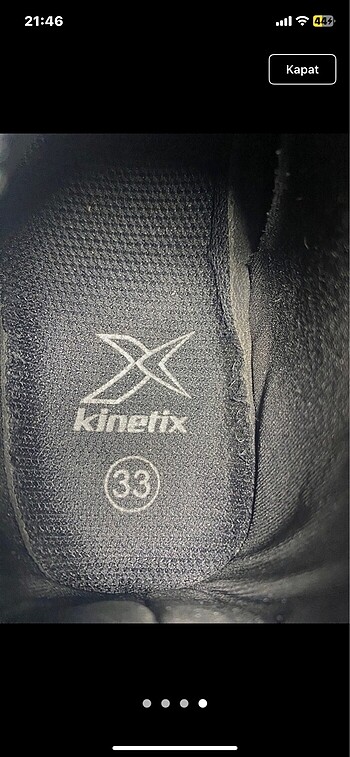 33 Beden siyah Renk YENİ Krampon Kinetix FLO Mağazasından