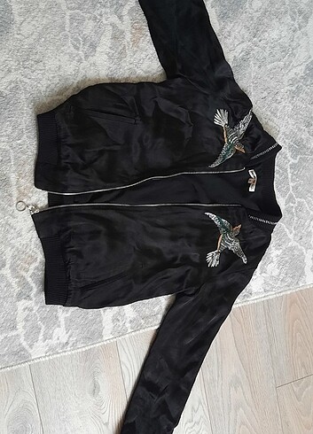 Nakışlı koton ceket/hırka 