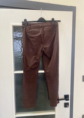 Kahverengi Süet Kumaş Kadın Pantolon - Görsel 3