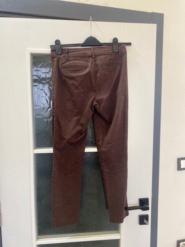 Kahverengi Süet Kumaş Kadın Pantolon - Görsel 3