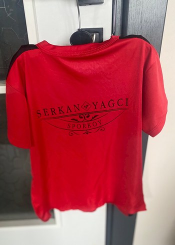 Kırmızı Erkek çocuk Spor Tişörtü, Kısa Kollu, Velcro Detaylı - Görsel 2