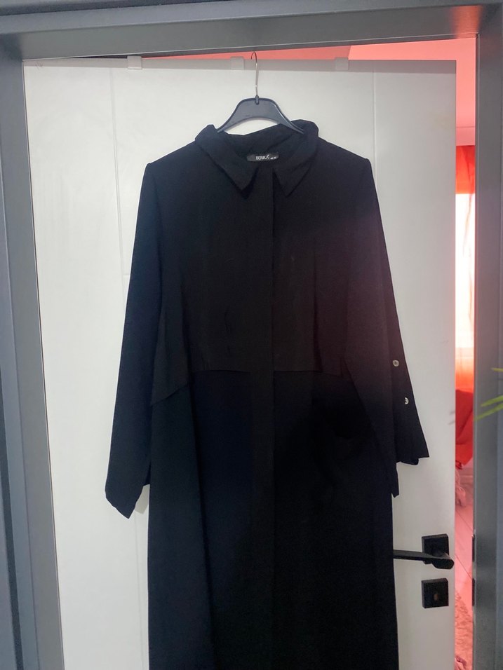 BERİKA Uzun Kollu Siyah Ferace - Görsel 2