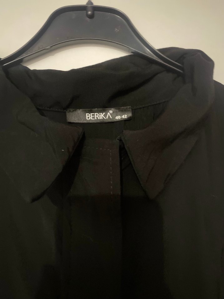 BERİKA Uzun Kollu Siyah Ferace - Görsel 3