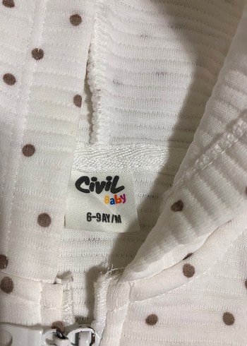 Kız Çocuk Kapüşonlu Beyaz Nakışlı Yelek - Görsel 3