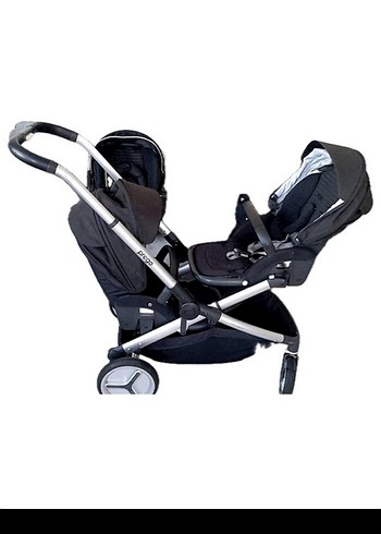 Siyah Çiftli Bebek Arabası - Görsel 4