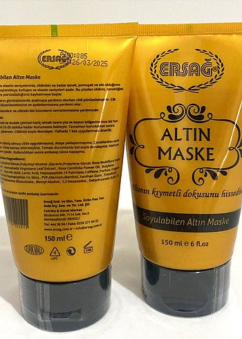 Ersağ Soyulabilen Altın Maske 150 ml - Görsel 4