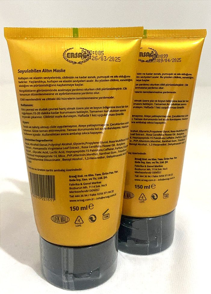 Ersağ Soyulabilen Altın Maske 150 ml - Görsel 5