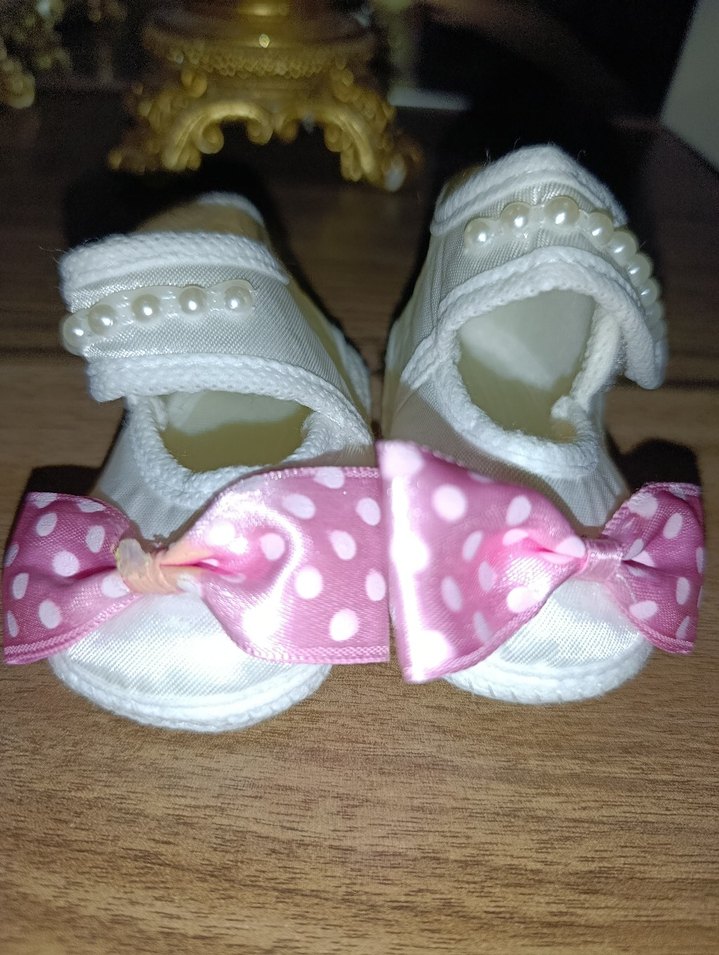 İnci Detaylı Beyaz Kız Çocuk Özel Ayakkabı - Görsel 2