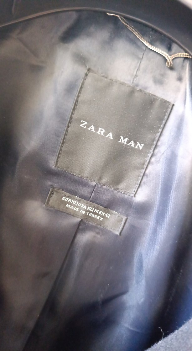 Düğmeli siyah Erkek Kaban - Görsel 2