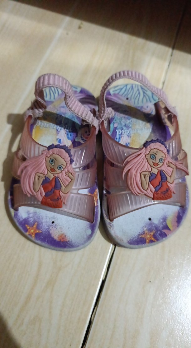 Kız Çocuk Pastel Renkli Baskılı Sandalet - Görsel 5