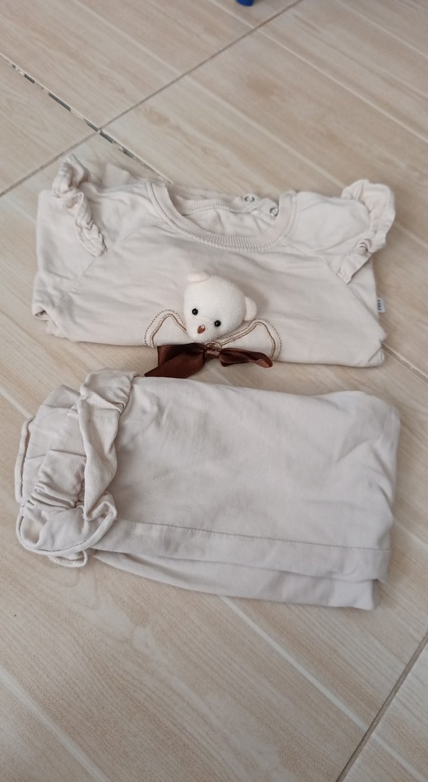Uzun Kollu Ayıcık Detaylı Bebek Kıyafet Takımı - Görsel 2
