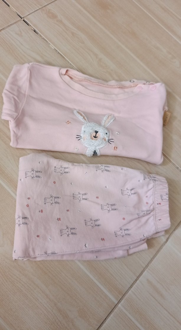 Uzun Kollu Pembe Bebek Kız Takımı - Görsel 2