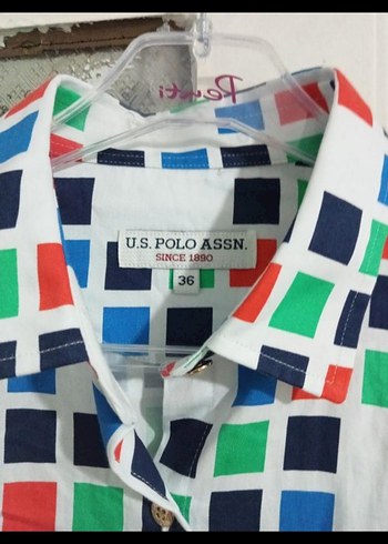 U.S Polo Assn. Çok Renkli Kare Desenli Uzun Kollu bayan Gömlek