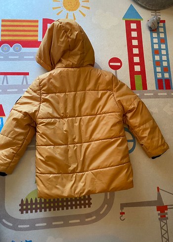 LC Waikiki Erkek Çocuk Sarı Fermuarlı Kışlık Kaban