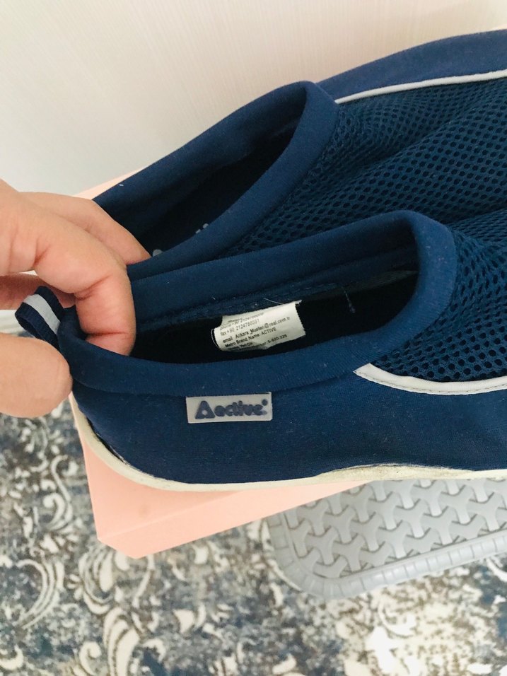 Erkek41 numara Gri Mavi Cırt Cırtlı Su Ayakkabısı - Görsel 2