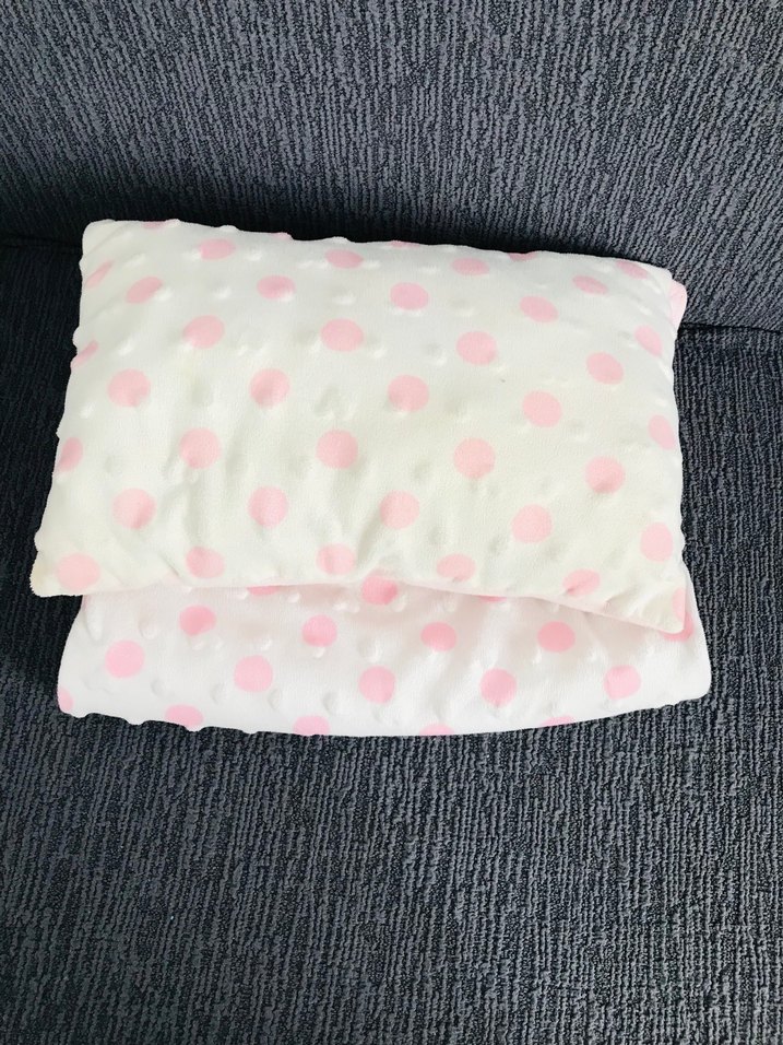 Pembe Puantiyeli Yumuşak Çocuk Uyku Seti - Görsel 3