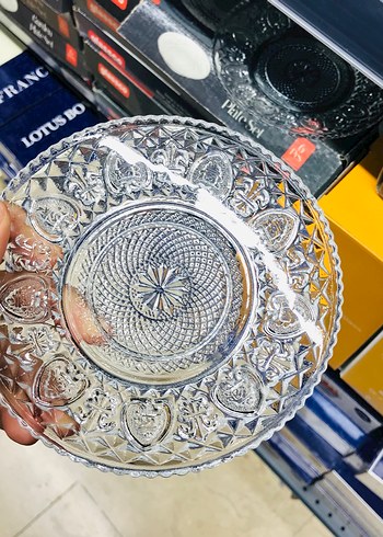 Renkli Nakışlı Bohem Cam Tabaklar6 adet - Görsel 4